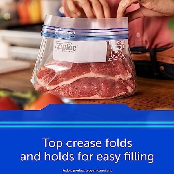 Ziploc Medium Food Storage Freezer Bags, Grip 'n Seal Technology for Easier Grip - Image 4