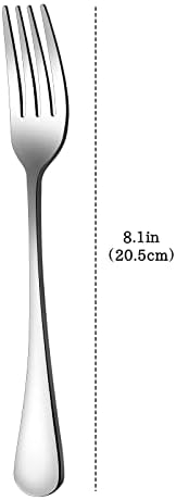 Set of 12, Stainless Steel Dinner Forks Silverware Set, Heavy-Duty Dinner Forks - Image 2