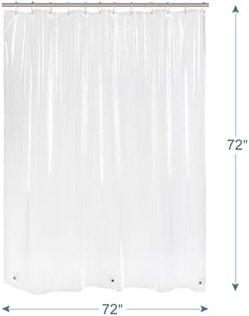 AmazerBath Clear Shower Curtain Liner, 72x72 Plastic Shower Liner, Waterproof - Image 6