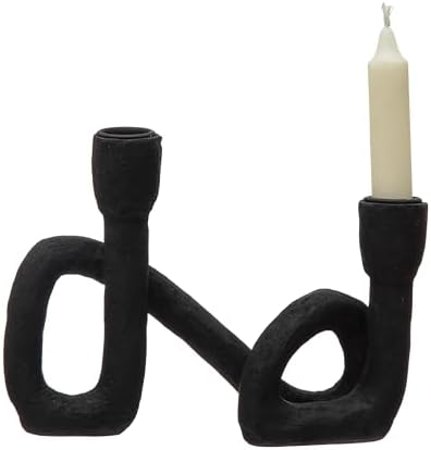 Bloomingville Resin Taper, Black Candle Holder - Image 5