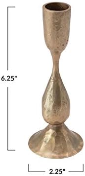 Creative Co-Op Hand-Forged Metal Taper, Antique Brass Finish Candle Holder - Image 10
