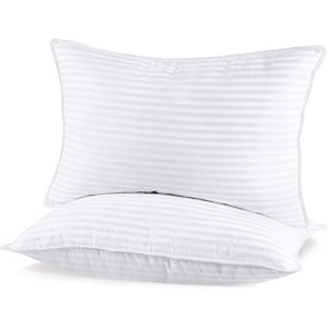 SHERWOOD Pillows Queen Size 2 Pack Hotel Pillow with Cotton Cover and Down