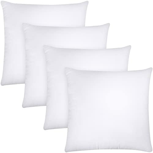 Utopia Bedding Throw Pillow Insert (Set of 4, White), 18 x 18 Inches Pillow - Image 3