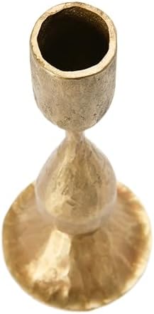 Creative Co-Op Hand-Forged Metal Taper, Antique Brass Finish Candle Holder - Image 9