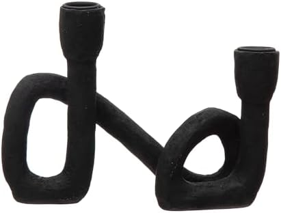 Bloomingville Resin Taper, Black Candle Holder