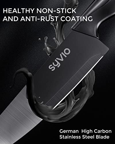 Knife Set, syvio 14 Pieces Kitchen Knife Set with Block, Knife Block Set - Image 4