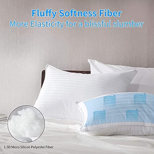 SHERWOOD Pillows Queen Size 2 Pack Hotel Pillow with Cotton Cover and Down - Image 4