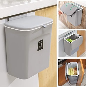 Mujingxin 2.4 Gallon Kitchen Compost Bin for Counter Top or Under Sink