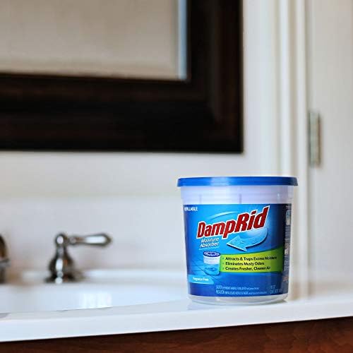 DampRid Fragrance Free Refillable Moisture Absorber - 10.5oz Cup Traps Moisture - Image 7