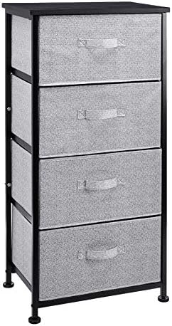 Amazon Basics Fabric 4-Drawer Storage Organizer Unit for Closet, Black