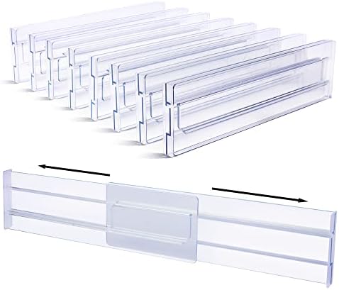 Drawer Dividers Organizers 8 Pack, Vtopmart Adjustable 3.2" High Expandable from