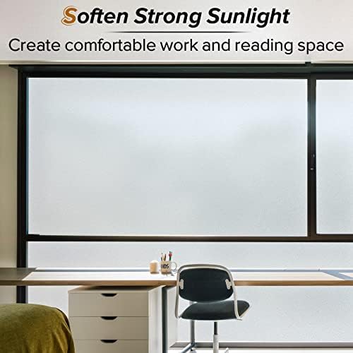 Rabbitgoo Window Films for Privacy, Static Cling Frosted Glass Window Sticker - Image 4