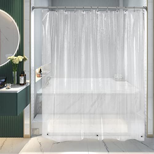 AmazerBath Clear Shower Curtain Liner, 72x72 Plastic Shower Liner, Waterproof - Image 8