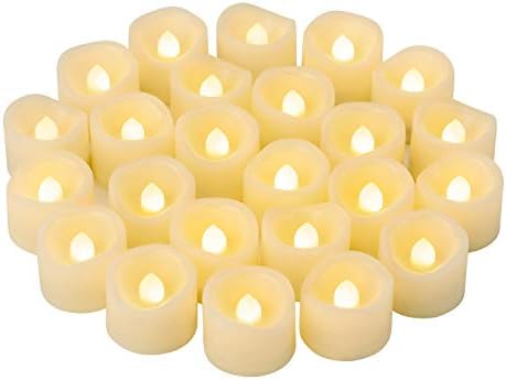 24 PCS LED Flameless Flickering Tea Lights Votive Candle Battery