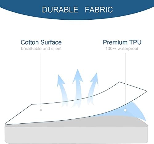 SPRINGSPIRIT 100% Waterproof Mattress Protector Twin Size Hypoallergenic Terry - Image 3