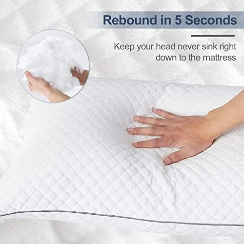 Pillows Queen Size 2 Pack for Bed Sleeping - Hotel Pillow for Side Stomach - Image 2