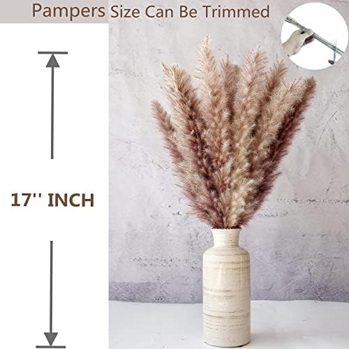 110 PCS Dried Pampas Grass Bouquet, Boho Table Decor, Bunny Tails Dried Flowers - Image 5