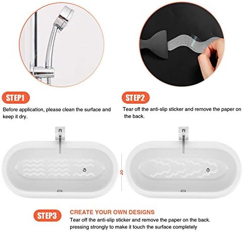Secopad Patented Anti Slip Shower Stickers 24 PCS Safety Bathtub Strips Adhesive - Image 5