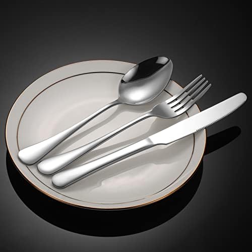 Set of 12, Stainless Steel Dinner Forks Silverware Set, Heavy-Duty Dinner Forks - Image 4