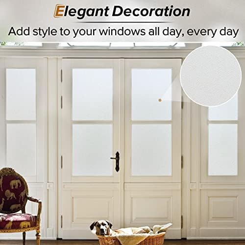 Rabbitgoo Window Films for Privacy, Static Cling Frosted Glass Window Sticker - Image 6
