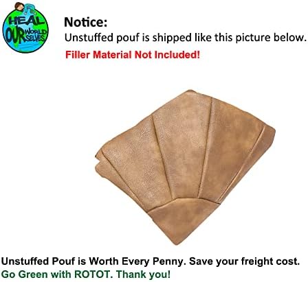 ROTOT Unstuffed Pouf Cover, Ottoman, Bean Bag Chair, Foot Stool, Foot Rest - Image 2