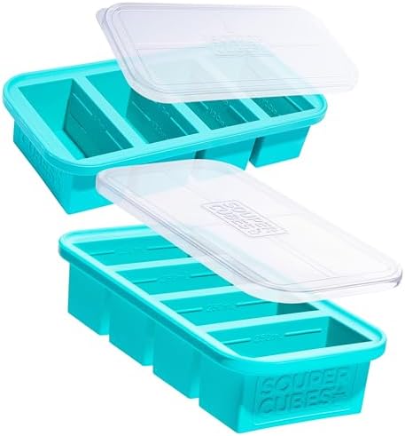Souper Cubes 1-Cup Extra-Large Silicone Freezing Tray With Lid