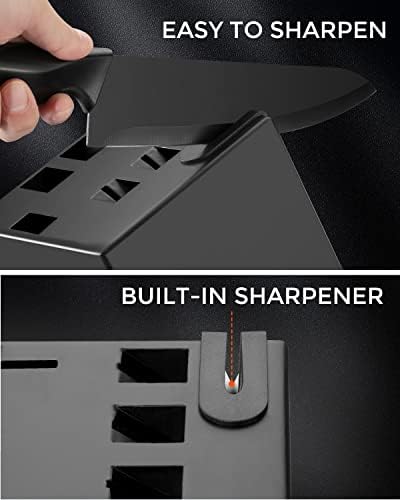 Knife Set, syvio 14 Pieces Kitchen Knife Set with Block, Knife Block Set - Image 3