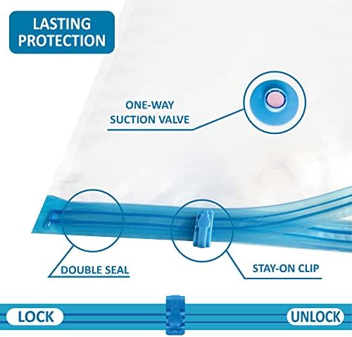 20 Pack Vacuum Storage Bags, Space Saver Bags (4 Jumbo/4 Large/4 Medium/4 - Image 7