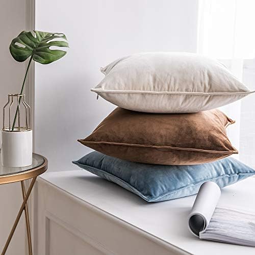 MIULEE Pack of 2 Decorative Velvet Throw Pillow Cover Soft Chocolate Pillow - Image 5