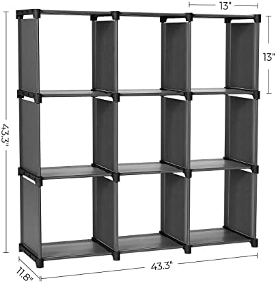 SONGMICS 9-Cube DIY Storage Shelves, Open Bookshelf Closet Organizer Rack - Image 3