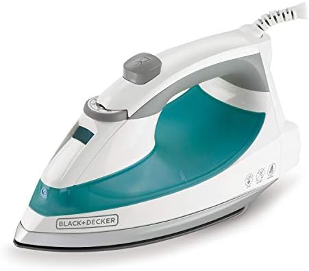 Black+Decker Lightweight Steam Iron, 1200 Watt Clothing Iron, Teal