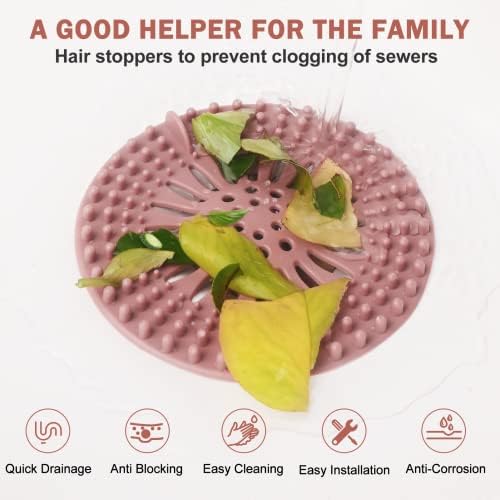 Hair Catcher Durable Silicone Hair Stopper Shower Drain Covers Easy to Install - Image 8