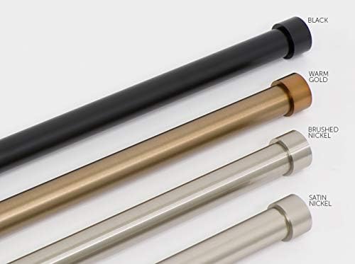 Ivilon Drapery Window Curtain Rod - End Cap Style Design 1 Inch Pole - Image 4