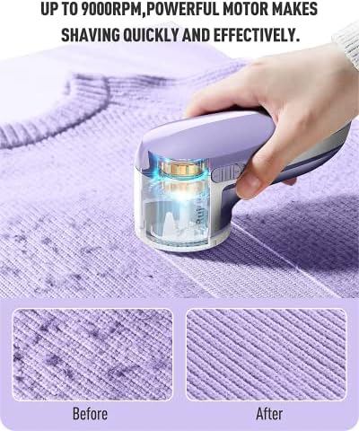 Ruidla Fabric Shaver Defuzzer, Electric Lint Remover, Rechargeable Sweater - Image 5