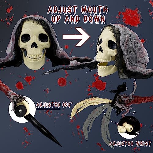 Halloween Decorations Outdoor, Realistic Skeleton Halloween Decor, Real Scary - Image 3