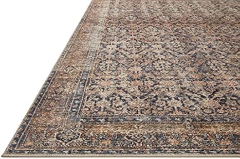 Amber Lewis x Loloi Billie Collection BIL-01 Ink / Salmon 7'-6" x 9'-6" Area Rug - Image 7