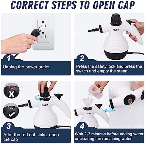 GLOIL Handheld Steam Cleaner, Steamer for Cleaning, Multipurpose Portable Steam - Image 8