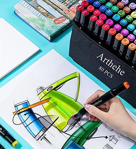 ATOPSTAR 80 Colors Alcohol Markers Artist Drawing Art Markers for Kids Dual Tip - Image 7
