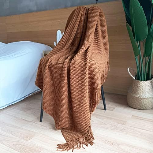 LOMAO Knitted Throw Blanket with Tassels Bubble Textured Lightweight Throws - Image 5