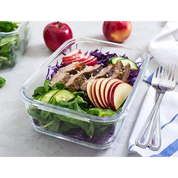 KICHLY [18-Pieces] Glass Container Food Storage with Lids - Glass Meal Prep - Image 7