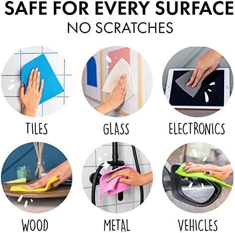 SUPERSCANDI Swedish Dish Clothes 10 Pack of Assorted Colors Reusable Compostable - Image 4