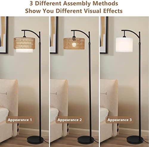Arc Floor Lamp for Living Room with 3 Color Temperatures, Farmhouse Floor Lamps - Image 5