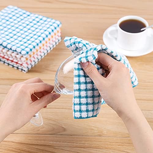 Oeleky 100% Cotton Kitchen Dish Cloths for Washing Dishes, 12x12 Inches Dish - Image 5