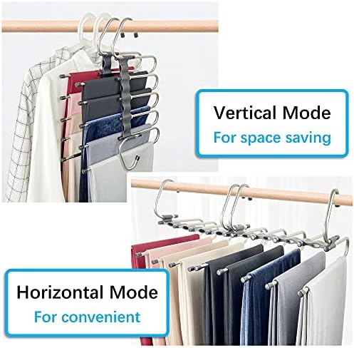 Magic Pants Hangers Space Saving - 2 Pack for Closet Multiple Layers - Image 3