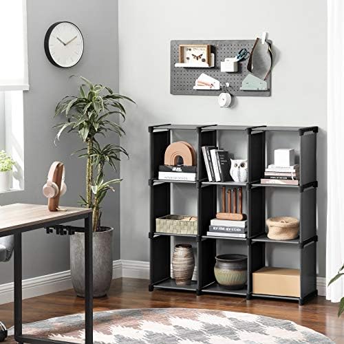 SONGMICS 9-Cube DIY Storage Shelves, Open Bookshelf Closet Organizer Rack - Image 2