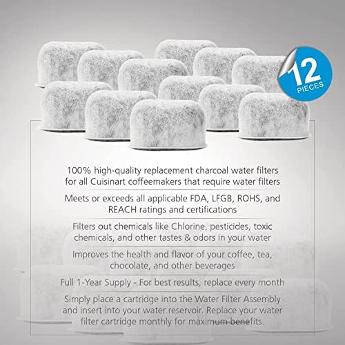 Housewares Solutions Pack of 12 Replacement Charcoal Water Filters - Image 2