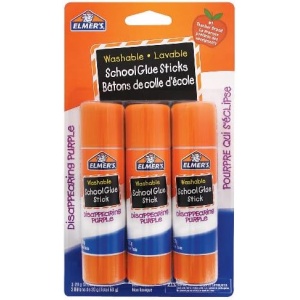 Elmer's Disappearing Purple School Glue Stick, 20G, 0.7-Ounce Each, 3-Pack