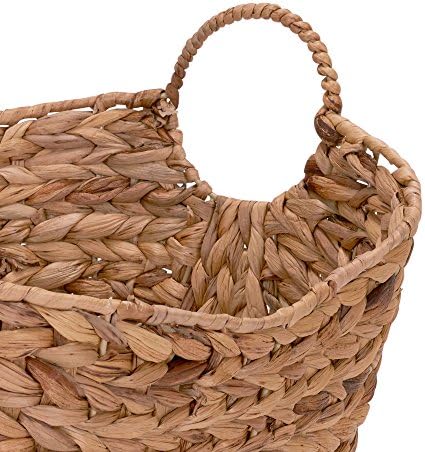 Household Essentials ML-4002 Tall Water Hyacinth Wicker Basket - Image 4