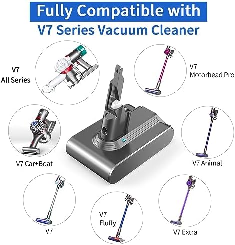 Battery Replacement for Dyson V7, 21.6V 4600mAh Li-ion Battery Compatible - Image 2