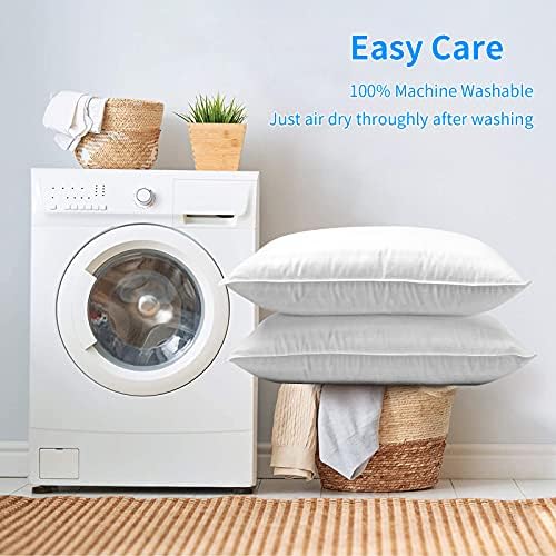 SHERWOOD Pillows Queen Size 2 Pack Hotel Pillow with Cotton Cover and Down - Image 7